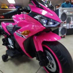Pink Sports Bike For Kids Toy Ride On 