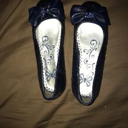Girl Sparkly Blues Flats