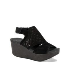 Yellow Box Suede Wedges