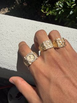14K Centenario & Nugget Ring
