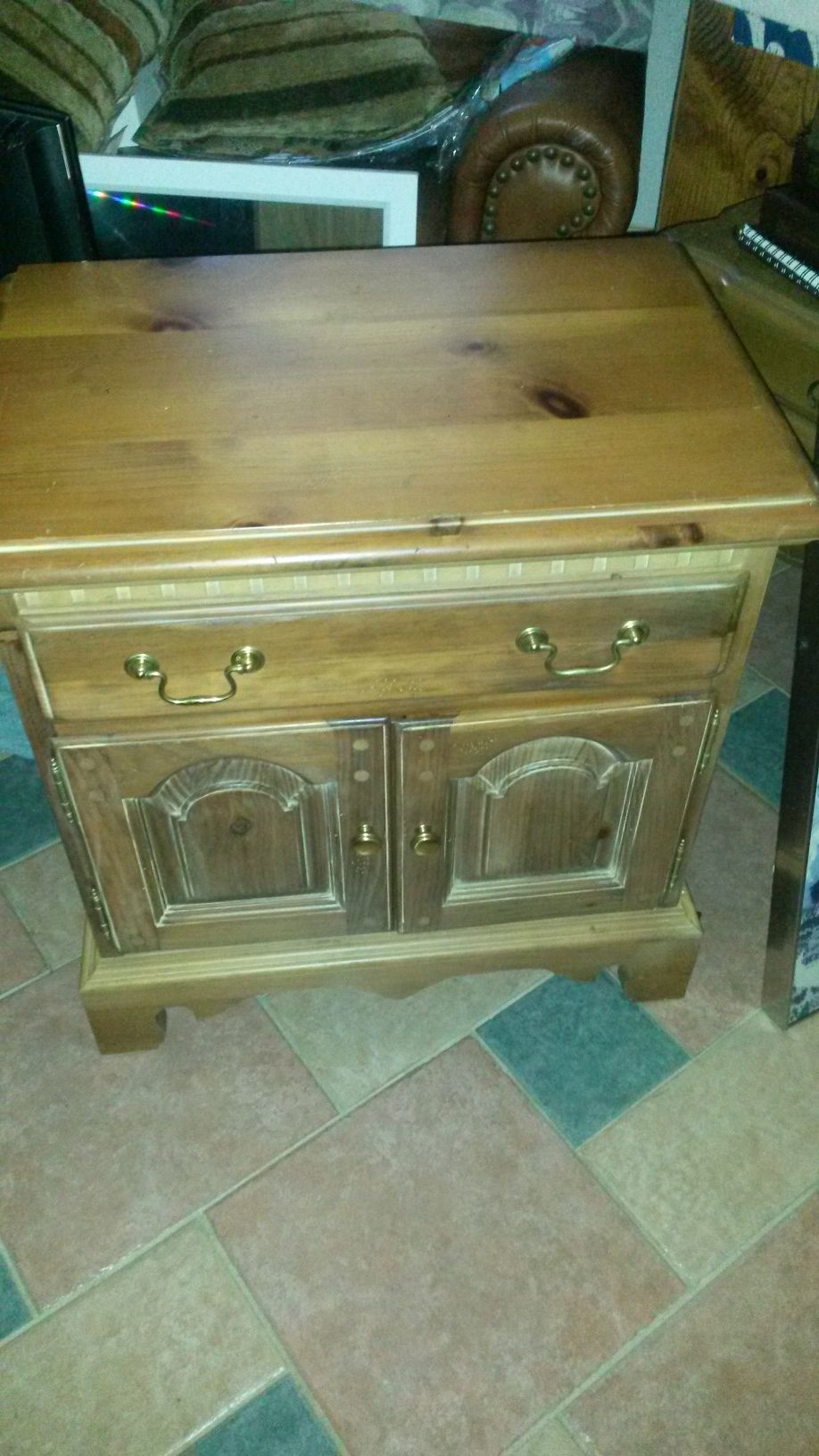 New solid wood end table