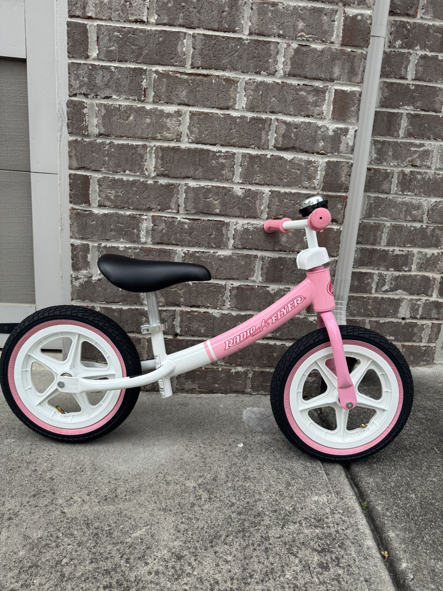 Radio Flyer Air Ride, Balance Bike, Toddler Bike, Pink And White Bike For Ages 1.5-5