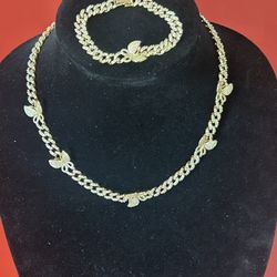 Gargantilla Y Esclava En Oro Laminado 