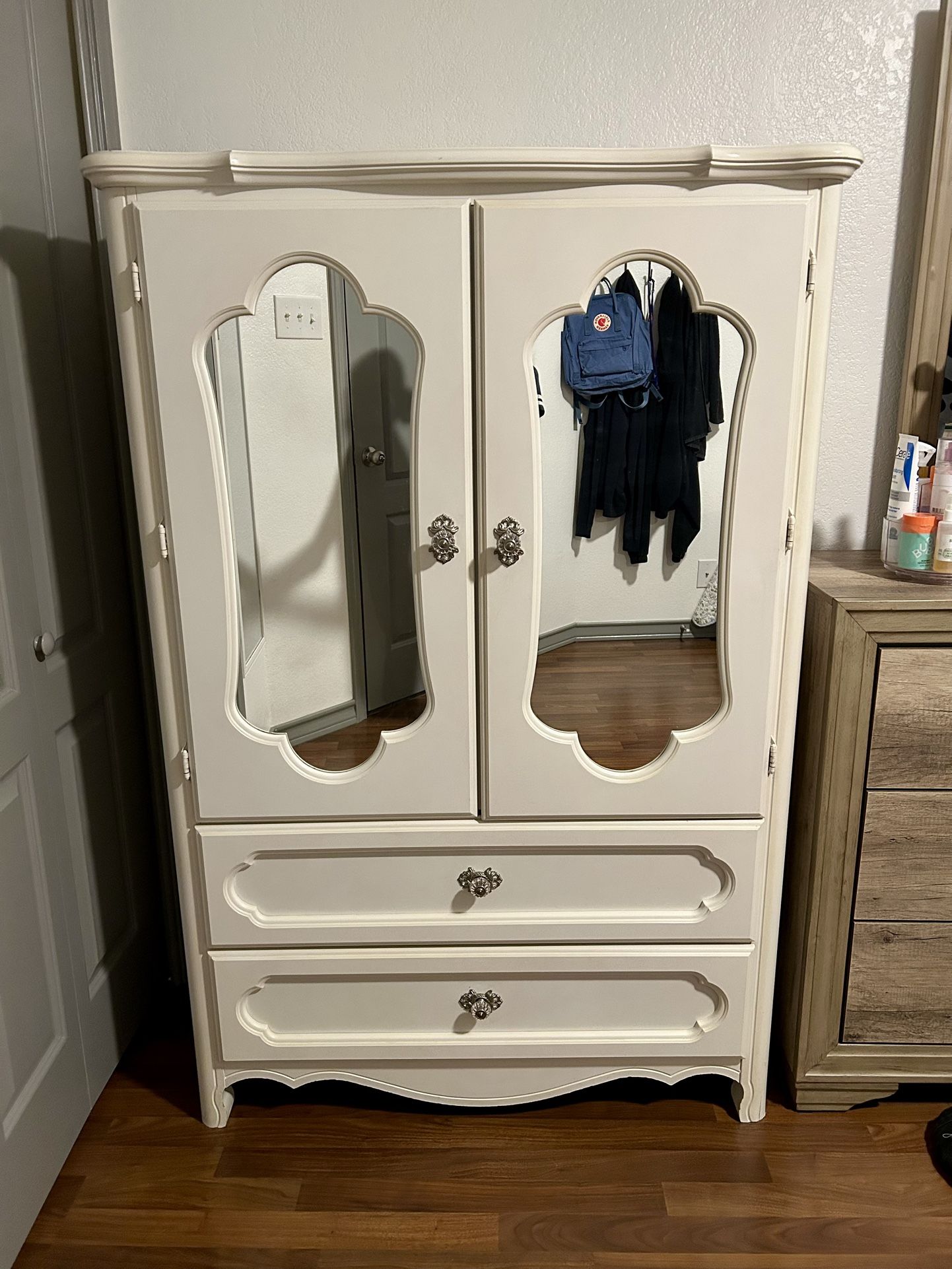 Armoire Chest Dresser With Mirrors Big Drawers