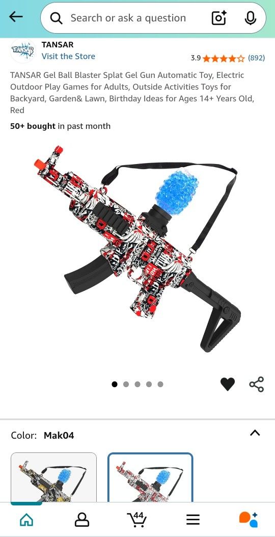 Gel Ball Blaster Splat Gun