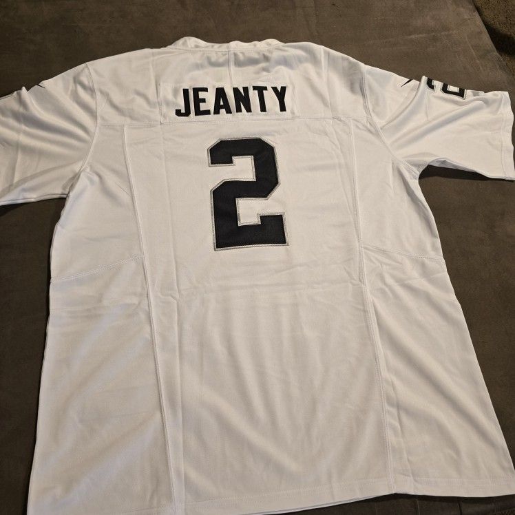 Jeanty White Jersey-Raiders-Size Large,XL,XXL, and XXXL
