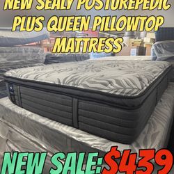NEW SEALY POSTUREPEDIC PLUS QUEEN PILLOWTOP MATTRESS 