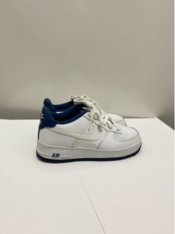 Nike Air Force 1 GS White Deep Royal Blue Women’s Size 7.5