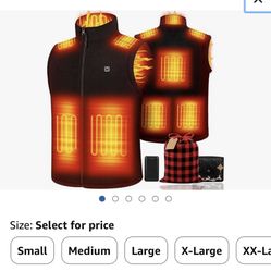 Fleece Heated Vest for Men/Women with 20000mAh Battery Pack Included for Cycling, Camping, Hiking & Hunting