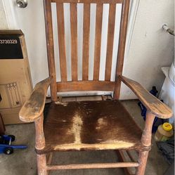 Vintage 1950’s Real Cow Hyde Rocking Chair 