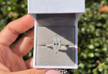 5ct marquise cut full moissanite vvs1 engagement ring sz 7,8,9
