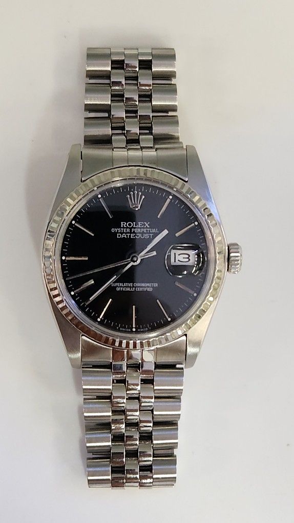Rolex Datejust 36mm Black Dial Ref.16014 Jubilee Bracelet