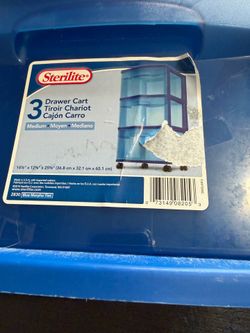 Sterilite® 3 Drawer Cart blue