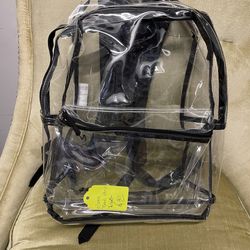 Backpack School, Clear, different compartments, excellent condition