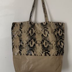 Large Leather Work Tote Bag