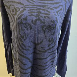 Blue/black Tiger Sweater Size M