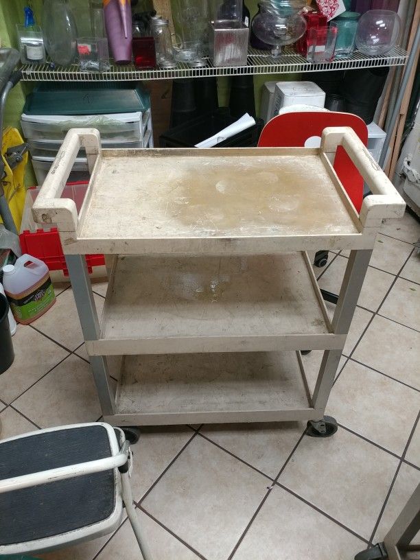 3 Shelf Utility Cart With Wheels