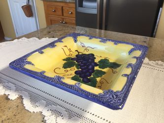 Beautiful ceramic, 11 x11 inch, 2 inch deep server.