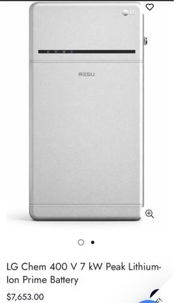 LG Chem Peak Lithium-lon Prime Battery