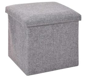 Homy Casa ELGA 1 Seater Grey Ottoman Bench "14.96" Versatile Storage and Seating Solution