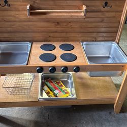 Custome Handmade Kitchen With Sensory Bins 