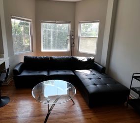 Black Sectional Sofa with Chaise — Comfortable — $100 OBO