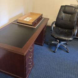 Desk, Bookshelf, Chair & Lamp 