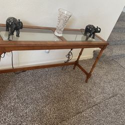 Oak With Glass ( Table)