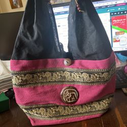 Elephant Hot Pink Bag