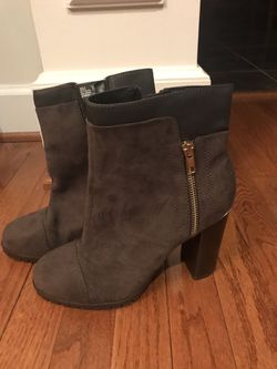 Juicy Couture Gray Suede-look Ankle Boots
