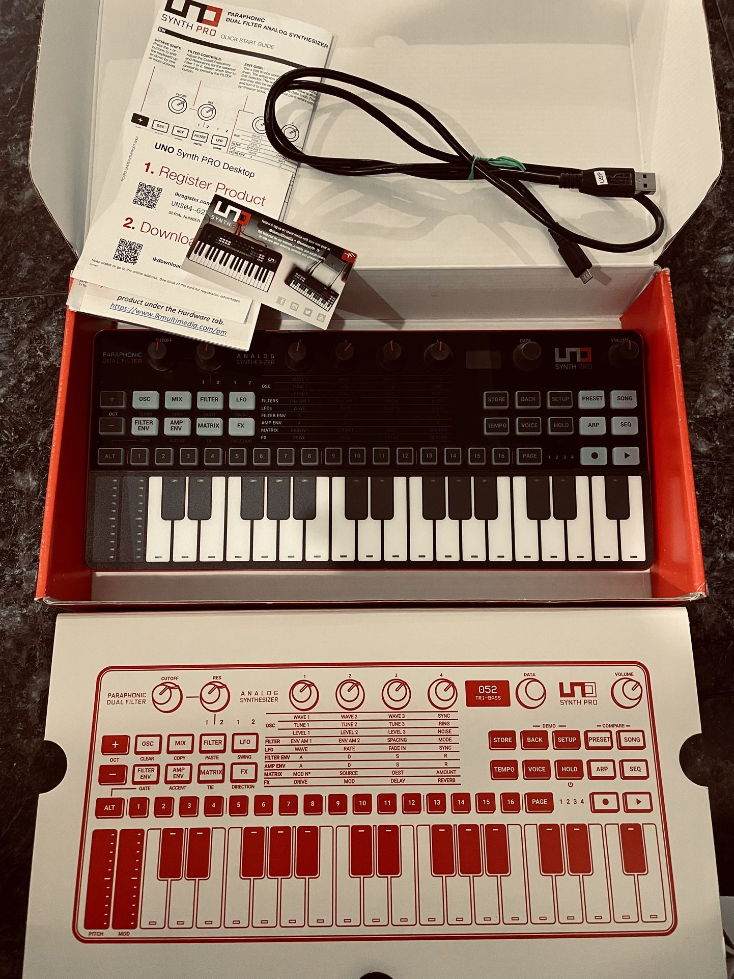 IK Multimedia UNO Synth Pro Desktop in Box & Serial #