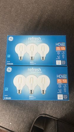 GE Refresh HD LED Light Bulbs – 2 Boxes (6 Bulbs)