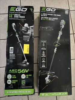 Electric String Trimmer Weedeater Ego 15 Inch In Box, 1 Battery, 1 Charger, & Manual