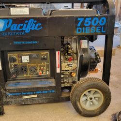 Pacific Diesel  Generator 7500 watt continues. electri and remote start.
