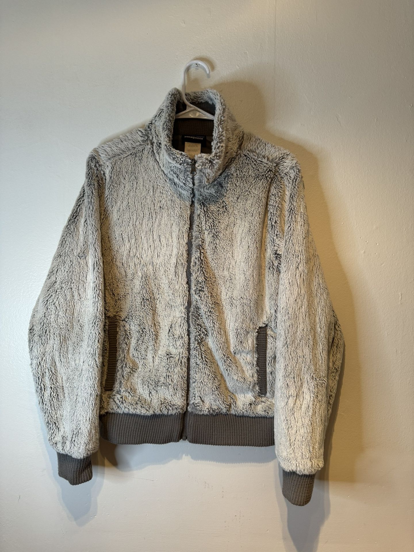 PATAGONIA Conejo Fleece Jacket Full Zip High Pile Brown size Medium