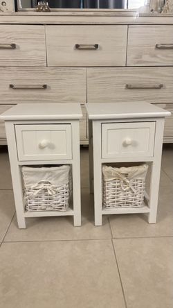 2 Night Stand Drawer+Basket