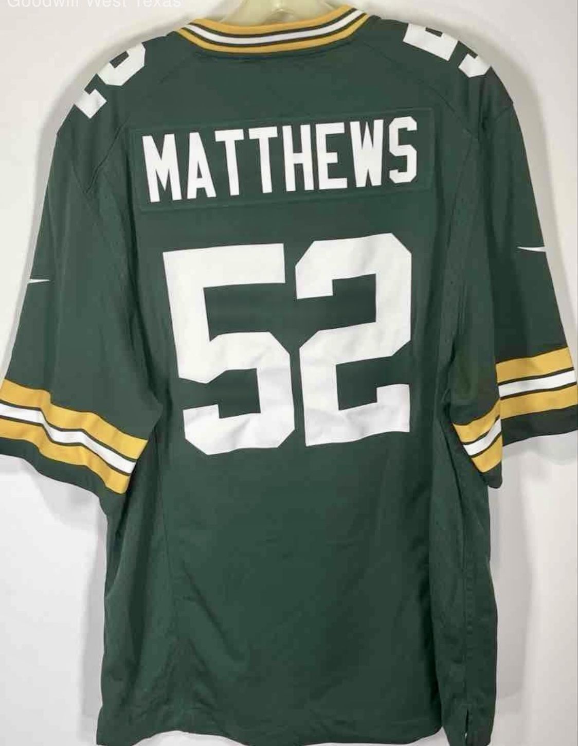 Green Bay Packers Jersey Nike On Field Men Large Clay Matthews 52 NFL Football