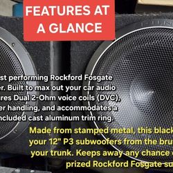 Top tier quality enclosement, "12-2D subwoofer.
With protective Guard.