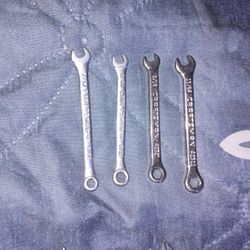Craftsman Mini Wrenches - Lot Of 4 - SAE Open End / 6 Point Wrenches 