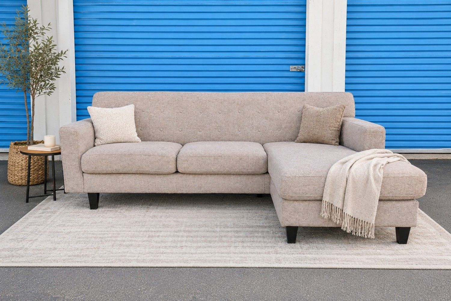 Gray Sectional Couch Sofa