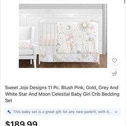 Sweet Jojo Baby Girl Crib Set 