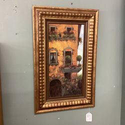 Villa Enhanced Print Chunky Gold Frame