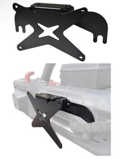 Flip-Up Front License Plate Mount for All 10 inch Fairlead,Universal License Plate Bracket Front Bumper Compatible with Pickup Truck Off-Road Cars SUV