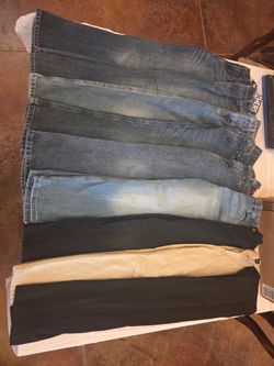 Lot of 9 boys jeans and pants size 12 reg