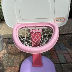 Pink Basketball Hoop With Ball