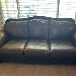 Leather Love Seat Sofa Couch 