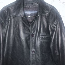 Bardelli Mens Med Black Leather Jacket Blazer
