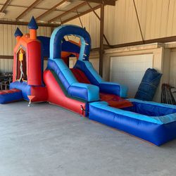 Combo Water Slide And Tables For Sale 