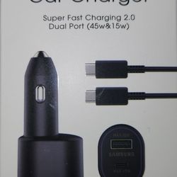 Samsung Galaxy Fast USB-C Dual Port Car Charger 