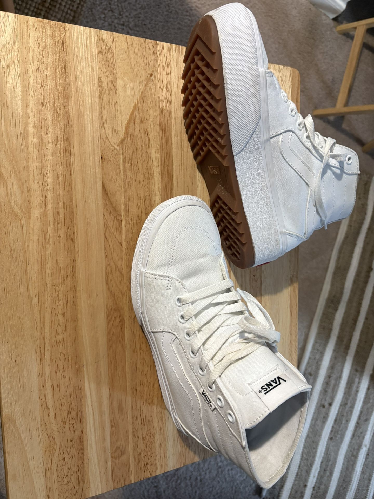 Vans White Platform W7.5